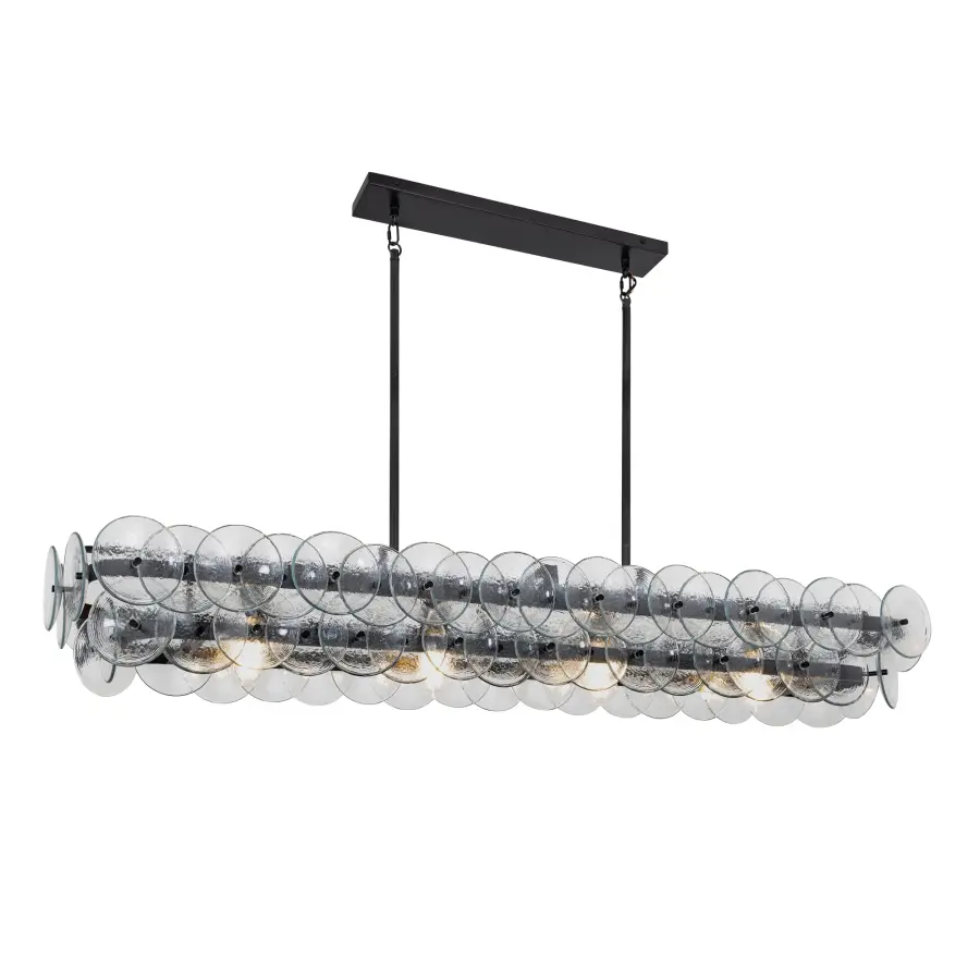 Loren Five Light Linear Chandelier in Gunmetal - Image 1