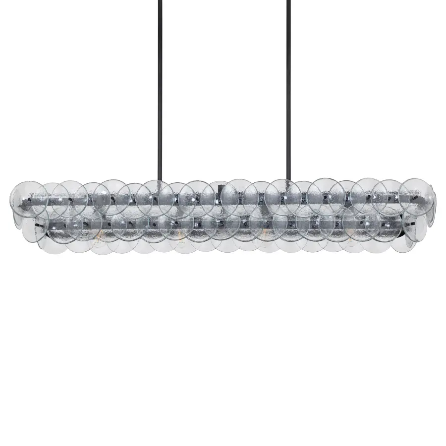 Loren Five Light Linear Chandelier in Gunmetal - Image 2