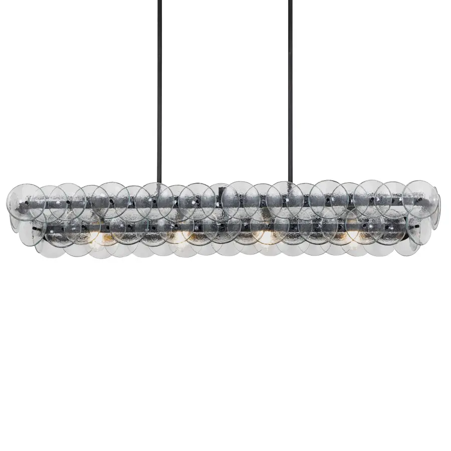 Loren Five Light Linear Chandelier in Gunmetal - Image 3