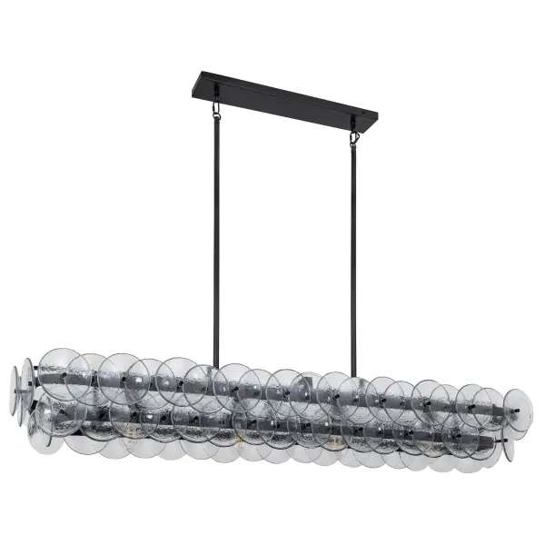 Loren Five Light Linear Chandelier in Gunmetal - Image 4