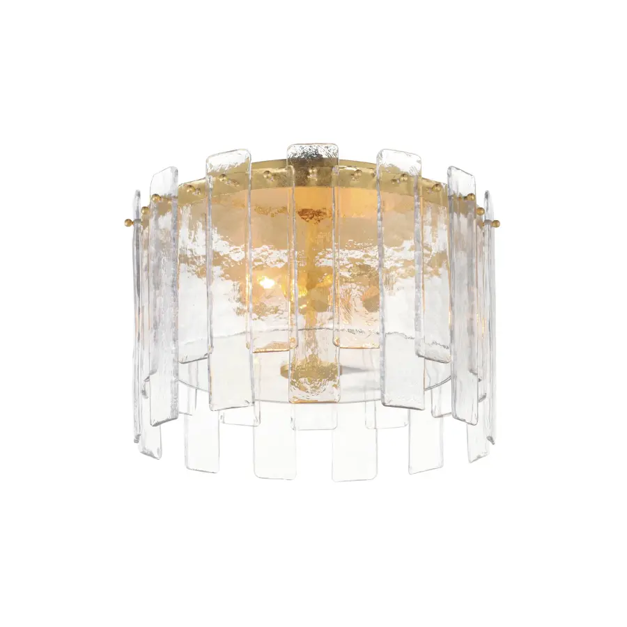 Warren Two Light Flush Mount in Gold Leaf - Image 1