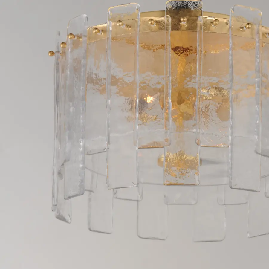 Warren Two Light Flush Mount in Gold Leaf - Image 4