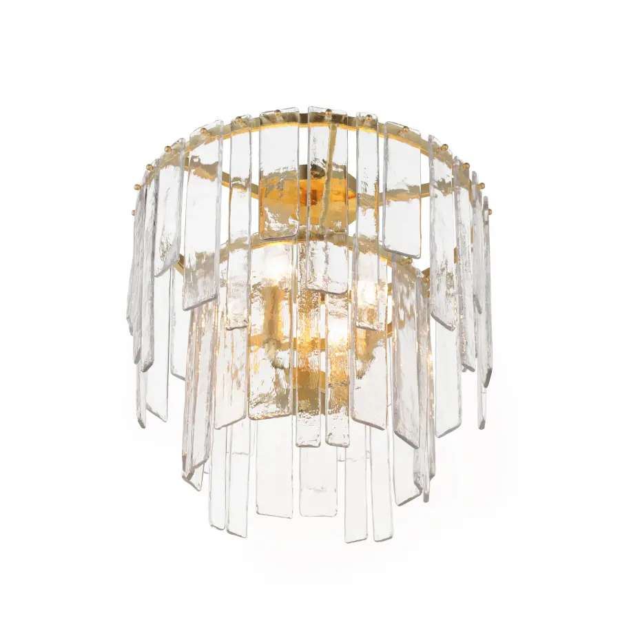 Warren Four Light Semi-Flush / Pendant in Gold Leaf - Image 1