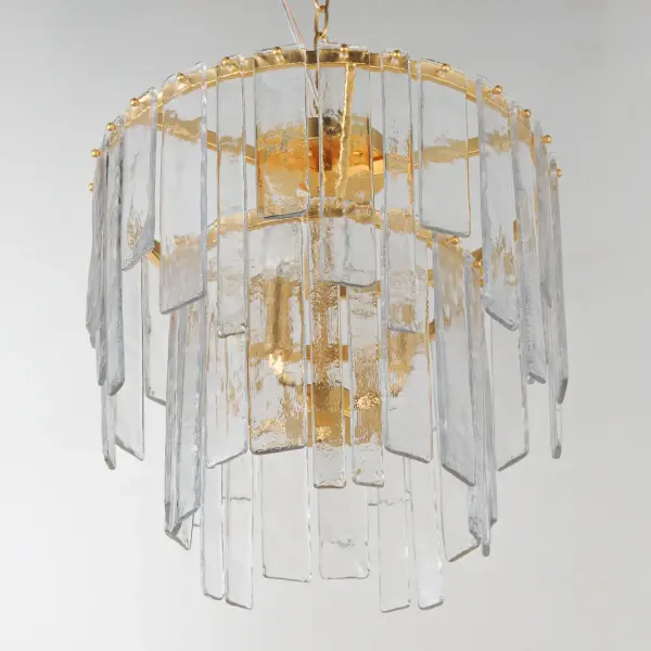 Warren Four Light Semi-Flush / Pendant in Gold Leaf - Image 3