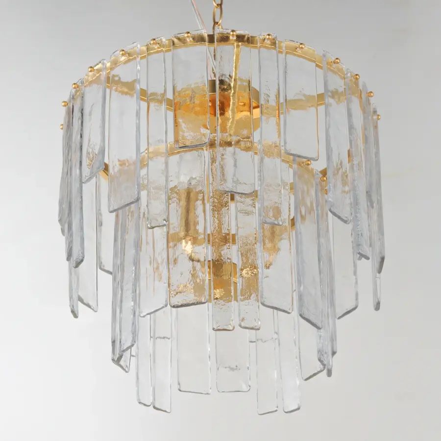Warren Four Light Semi-Flush / Pendant in Gold Leaf - Image 3