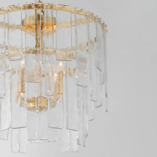 Warren Four Light Semi-Flush / Pendant in Gold Leaf - Image 4