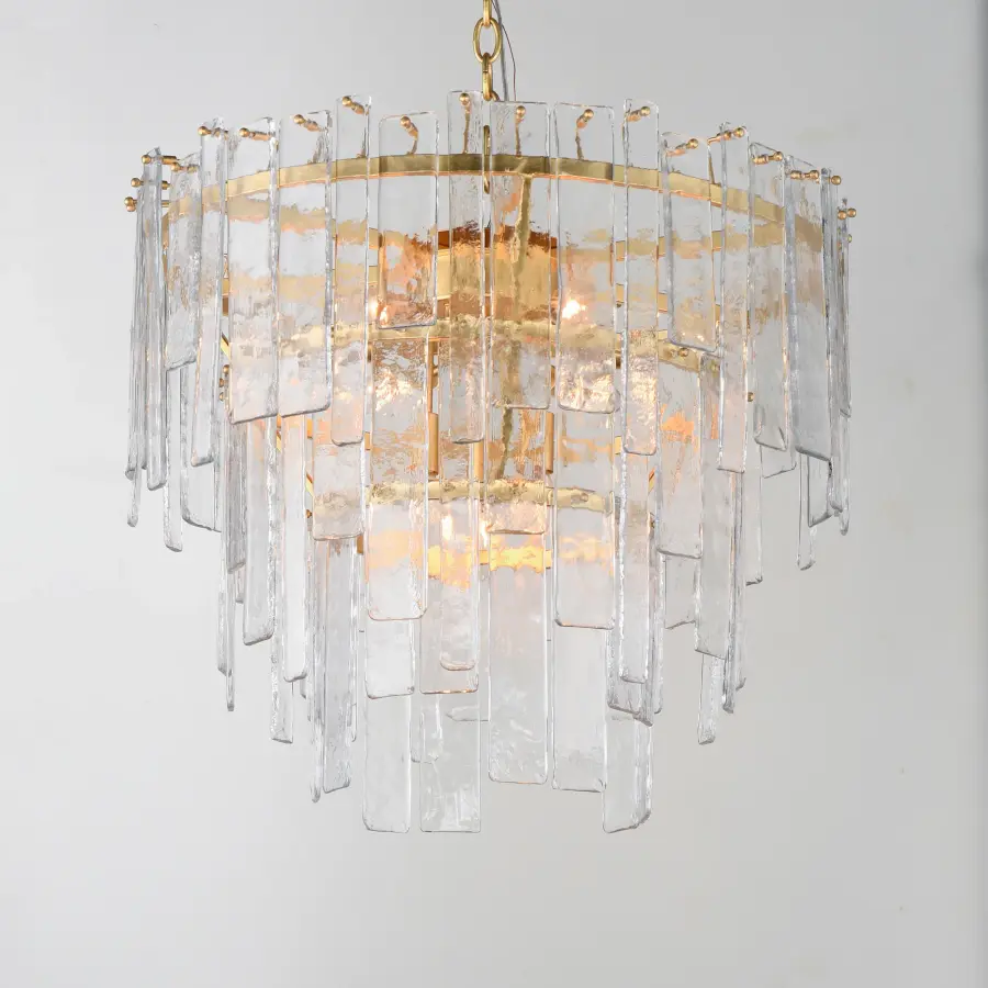 Warren Nine Light Pendant in Gold Leaf - Image 3