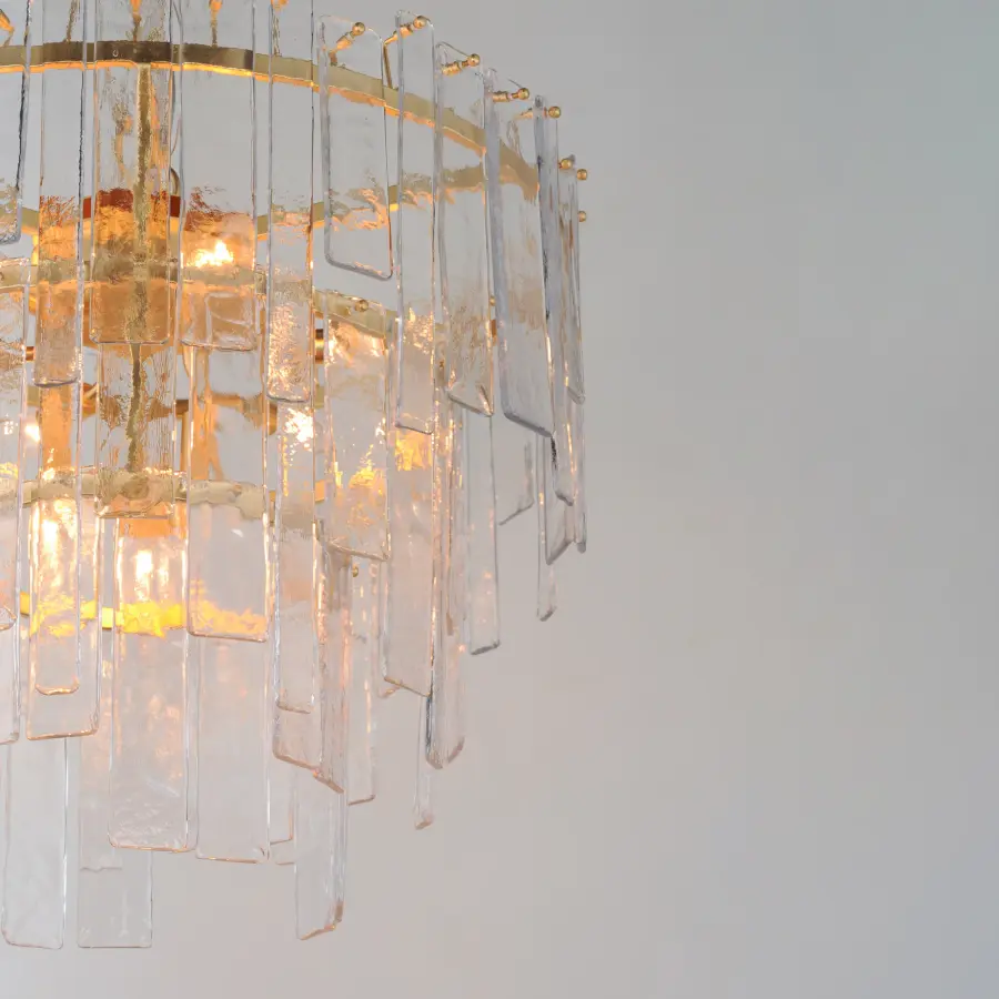 Warren Nine Light Pendant in Gold Leaf - Image 4
