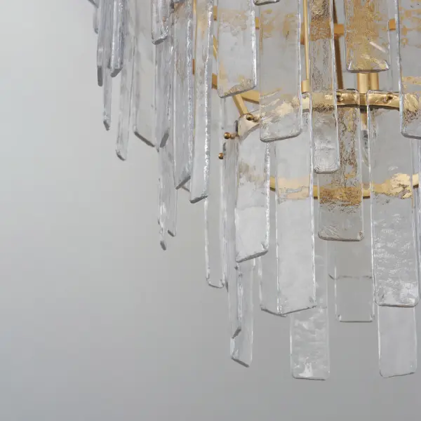 Warren 12-Light Tiered Pendant in Gold Leaf - Image 4