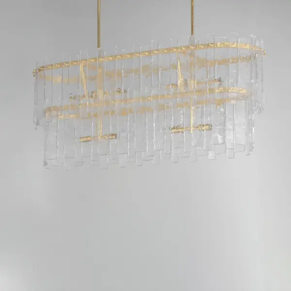 Warren Eight Light Linear Pendant in Gold Leaf - Image 3