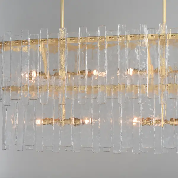 Warren Eight Light Linear Pendant in Gold Leaf - Image 4