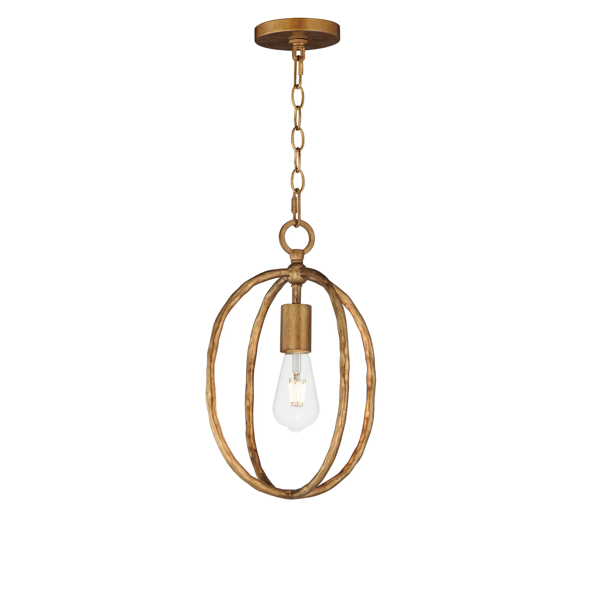 Martel One Light Mini Pendant in Etruscan Gold
