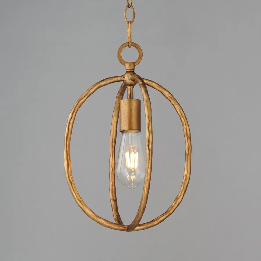 Martel One Light Mini Pendant in Etruscan Gold - Image 2