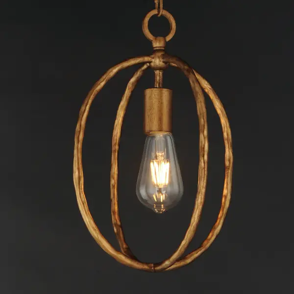 Martel One Light Mini Pendant in Etruscan Gold - Image 4
