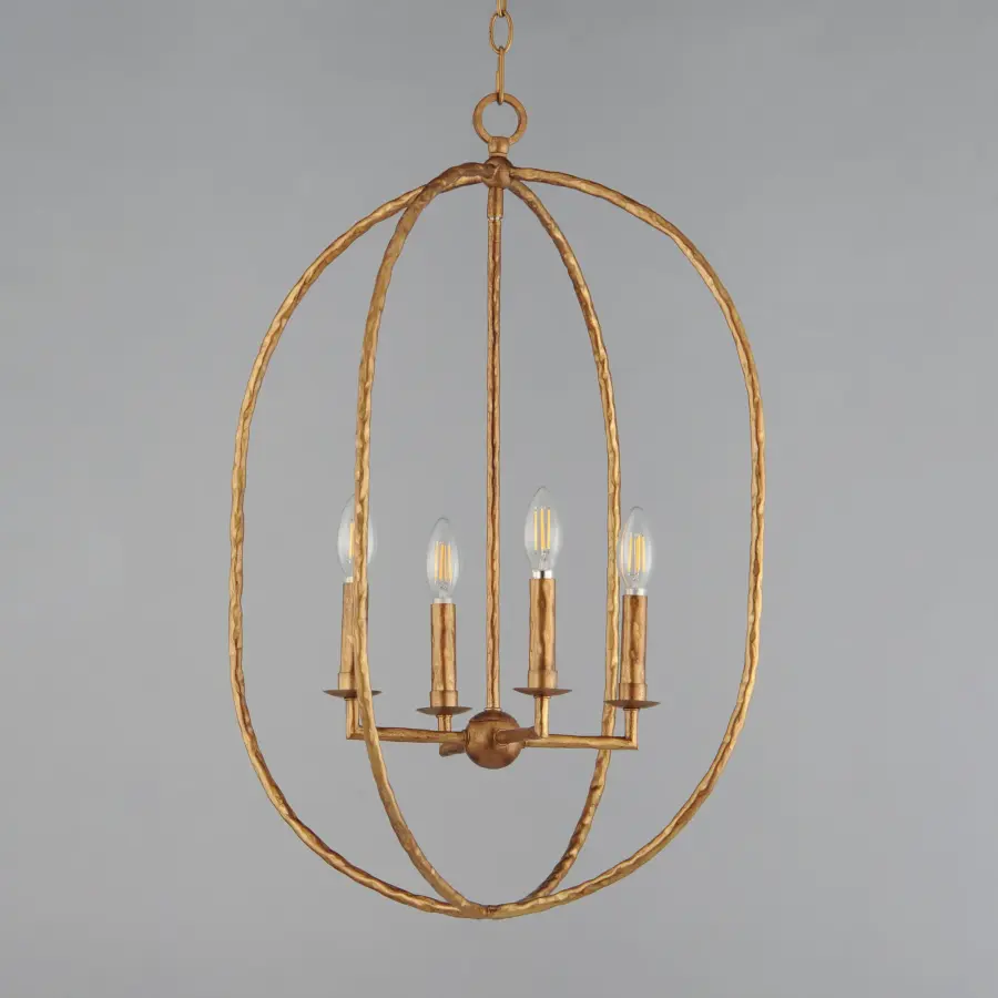 Martel Four Light Pendant in Etruscan Gold - Image 2
