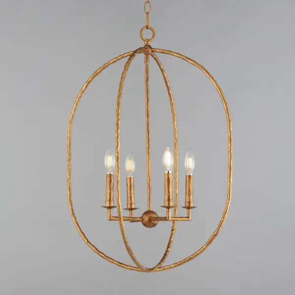 Martel Four Light Pendant in Etruscan Gold - Image 3