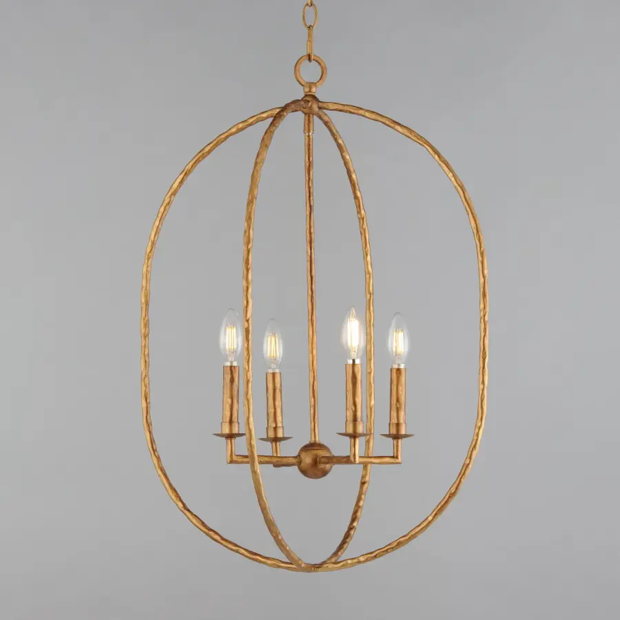 Martel Four Light Pendant in Etruscan Gold - Image 3