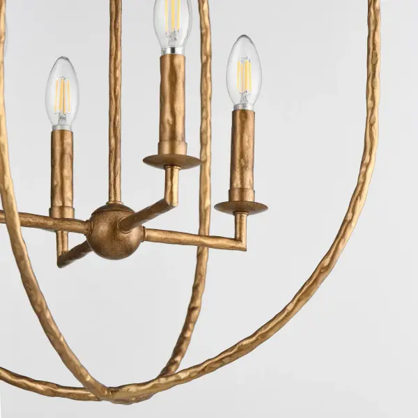 Martel Four Light Pendant in Etruscan Gold - Image 4
