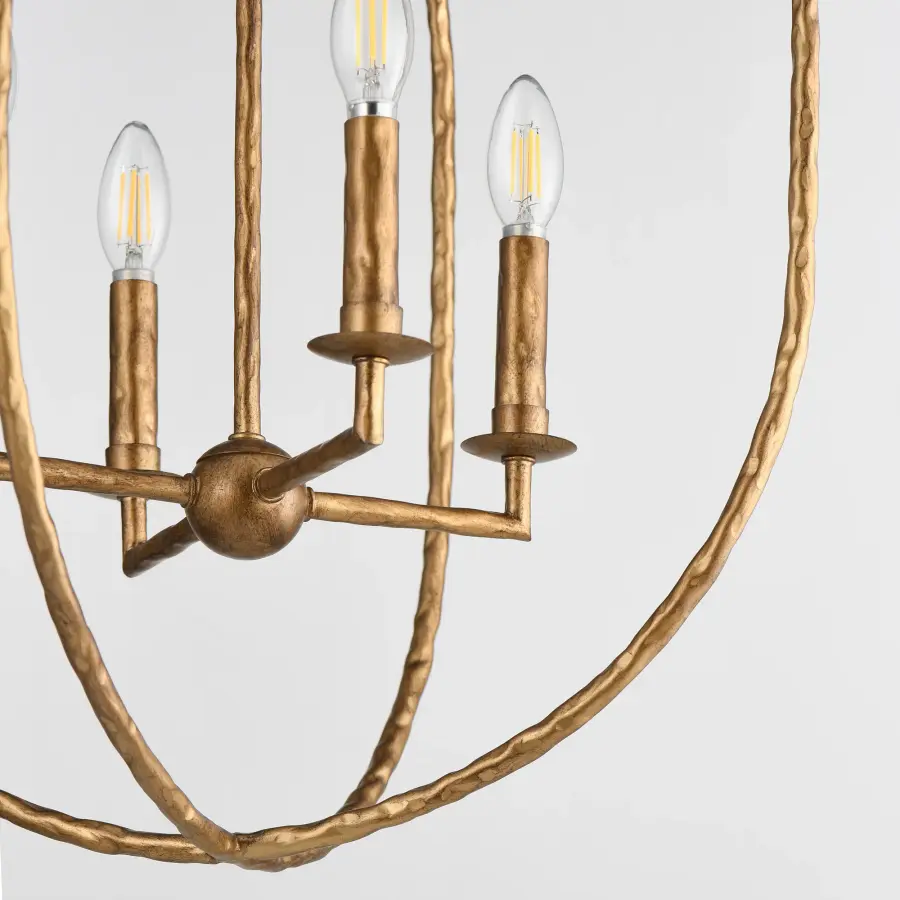 Martel Four Light Pendant in Etruscan Gold - Image 4