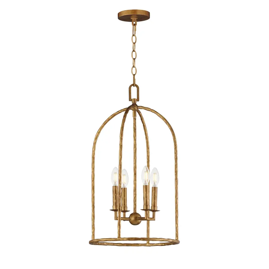 Martel Four Light Pendant in Etruscan Gold - Image 1