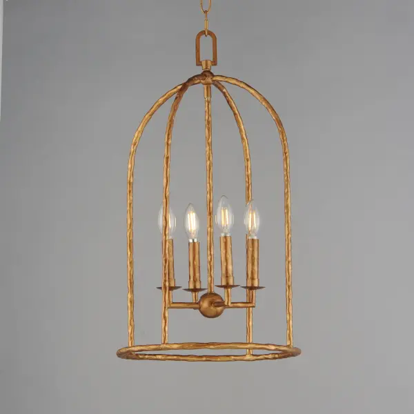 Martel Four Light Pendant in Etruscan Gold - Image 3
