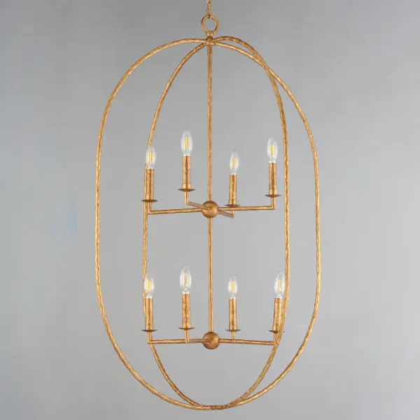 Martel Eight Light Pendant in Etruscan Gold - Image 3