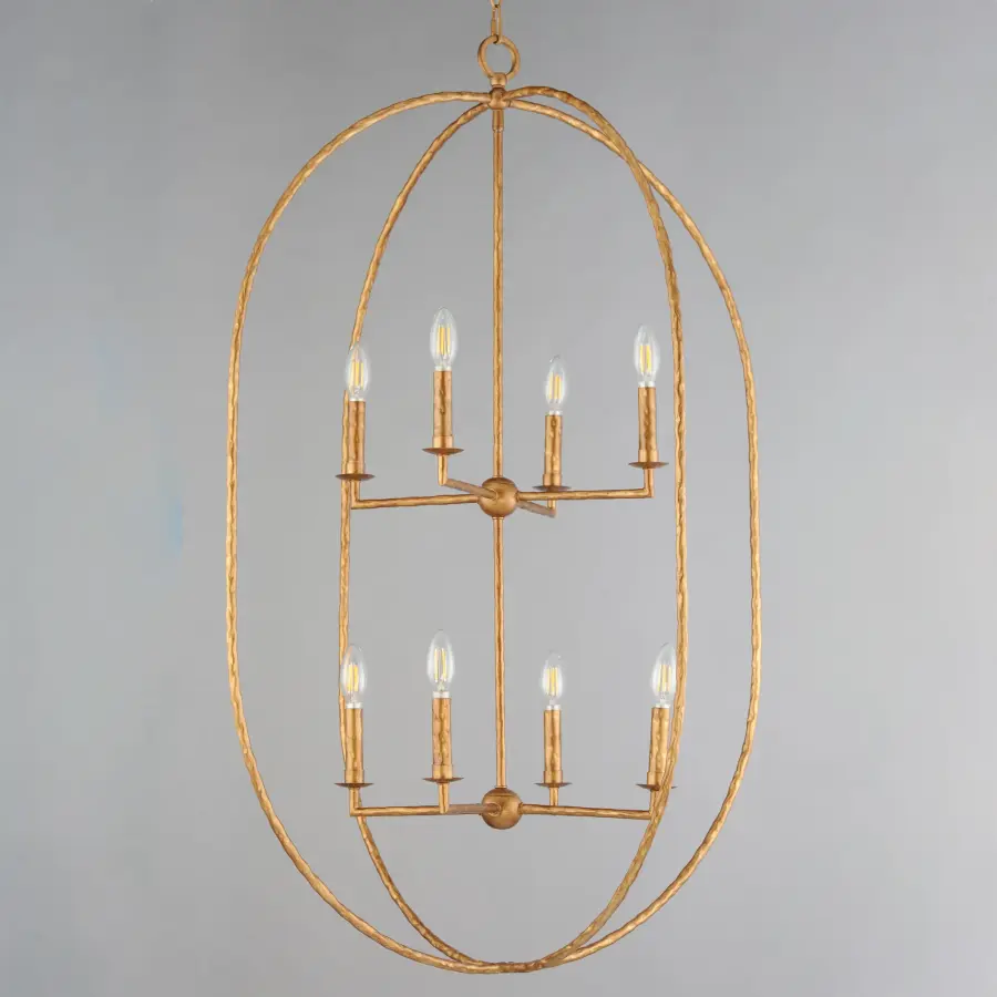 Martel Eight Light Pendant in Etruscan Gold - Image 3