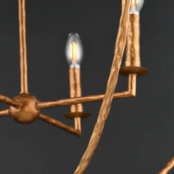 Martel Eight Light Pendant in Etruscan Gold - Image 4