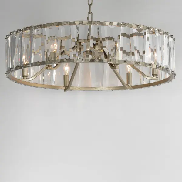Odeon 6-Light Chandelier in Golden Silver - Image 3