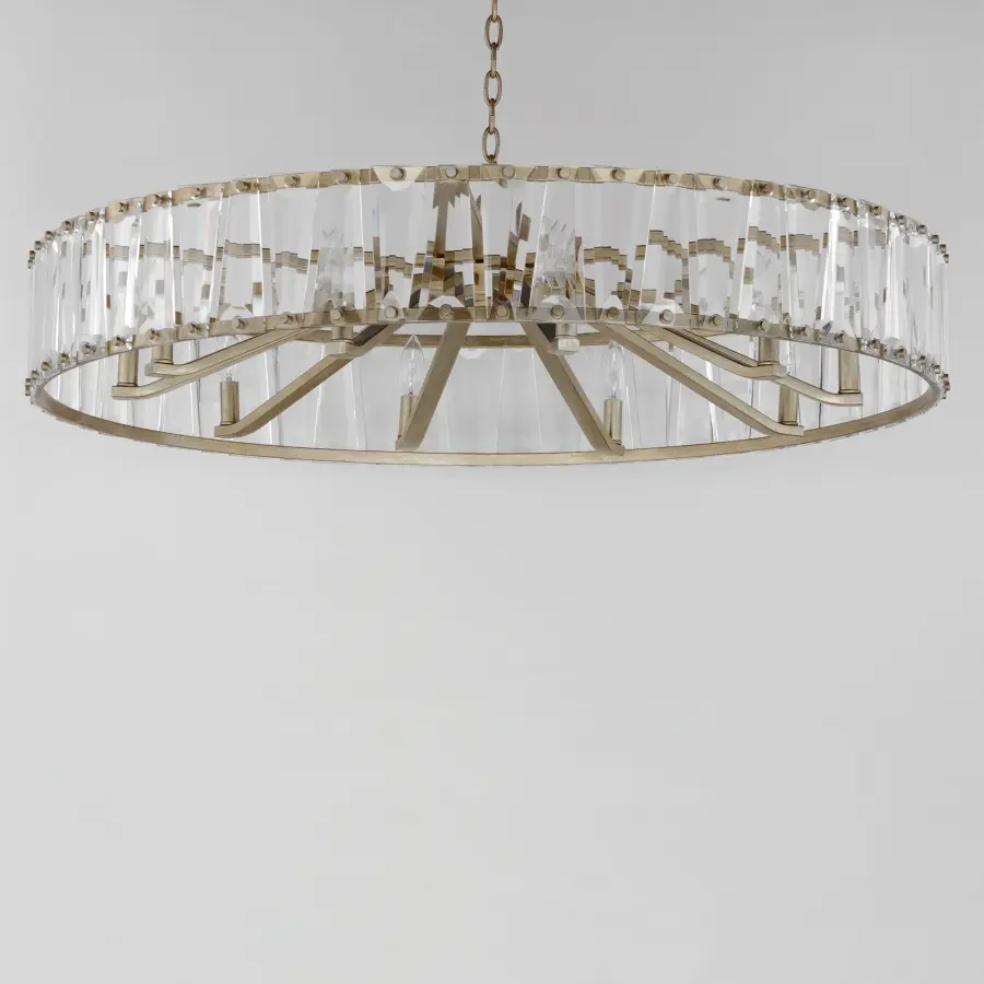 Odeon 10-Light Chandelier in Golden Silver - Image 2
