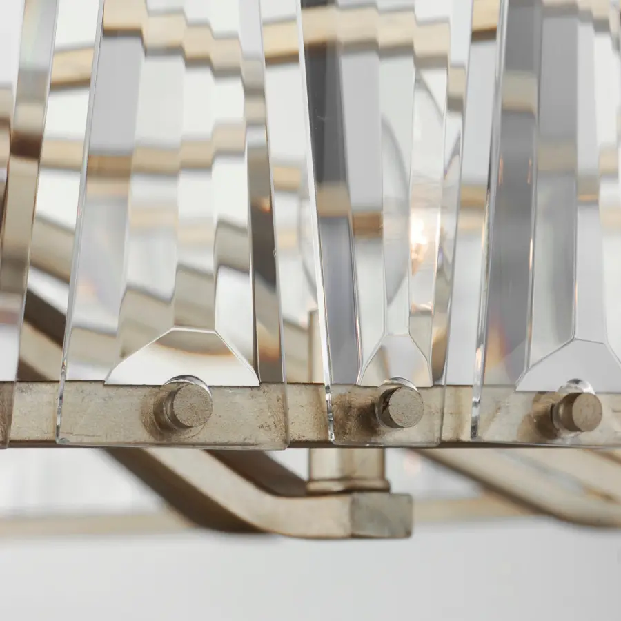 Odeon 10-Light Chandelier in Golden Silver - Image 4