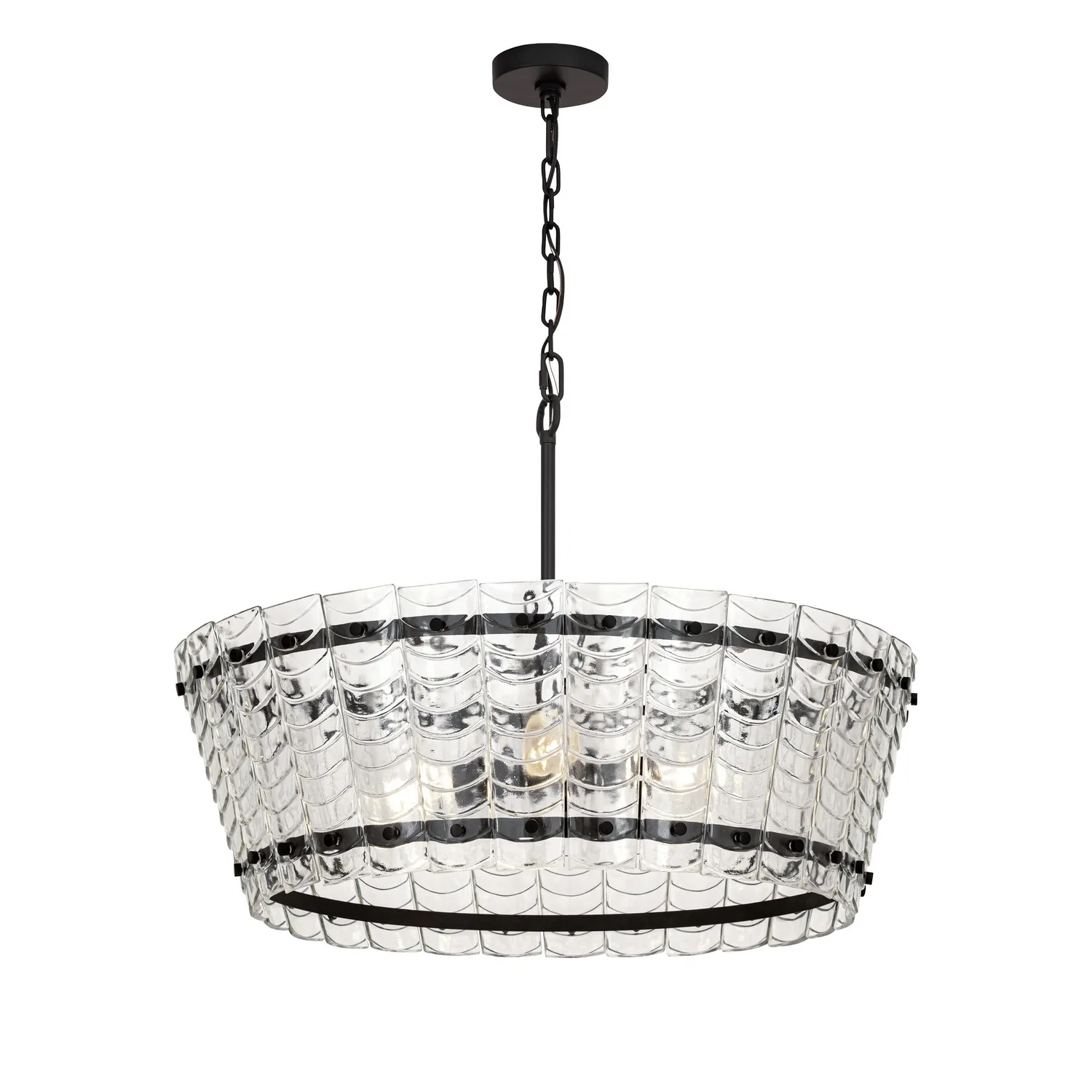 Ruche Four Light Chandelier in Bronze