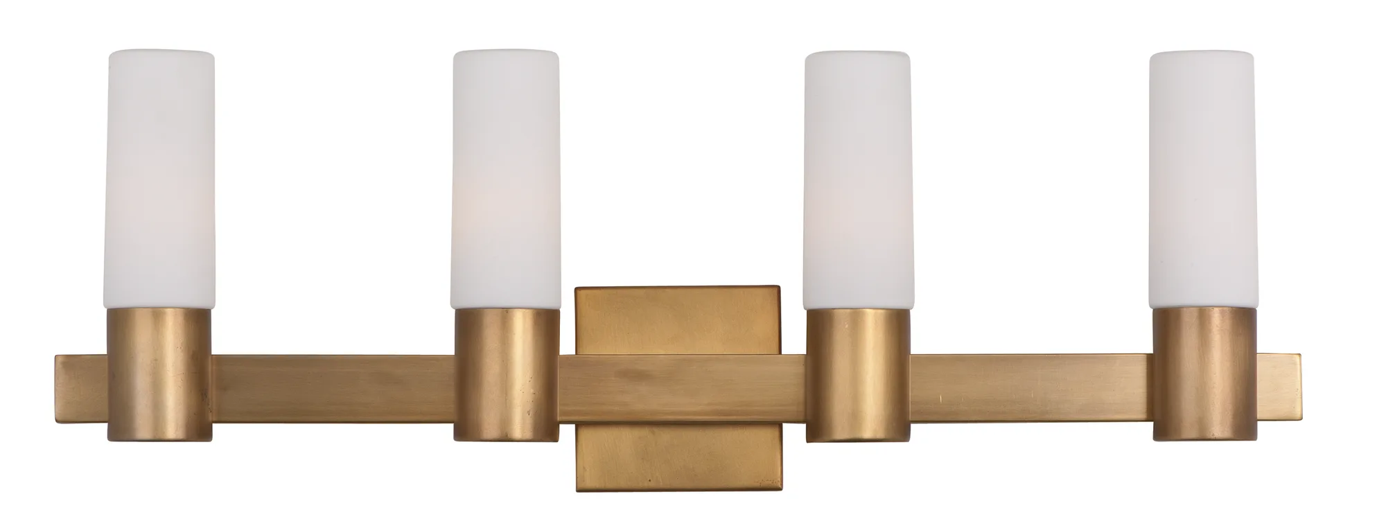 Contessa Four Light Bath Vanity in Natural Aged Brass