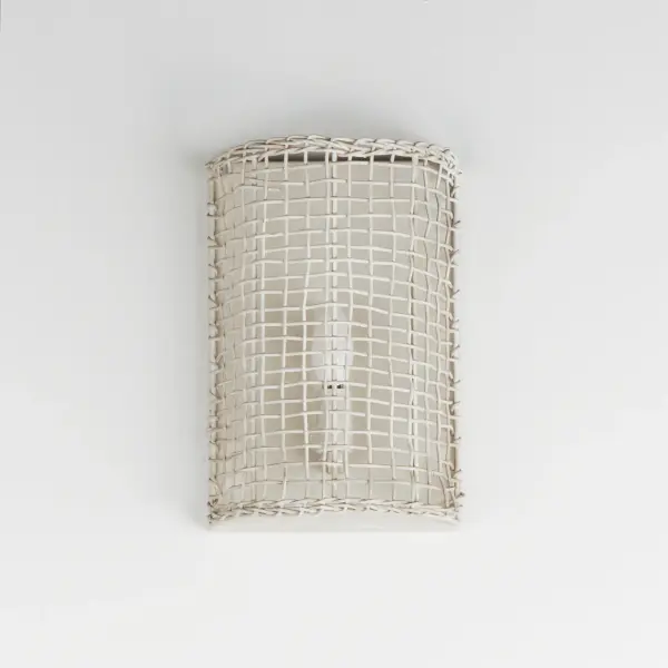 Cestino One Light Wall Sconce in Weathered White - Image 2