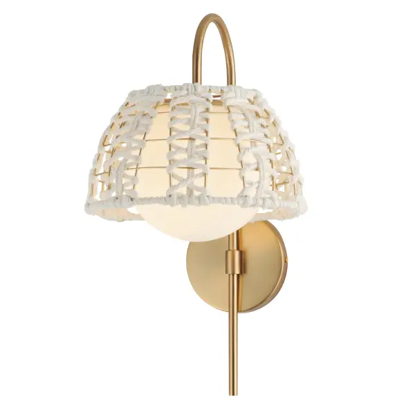 Macrame One Light Wall Sconce in Gold - Image 1