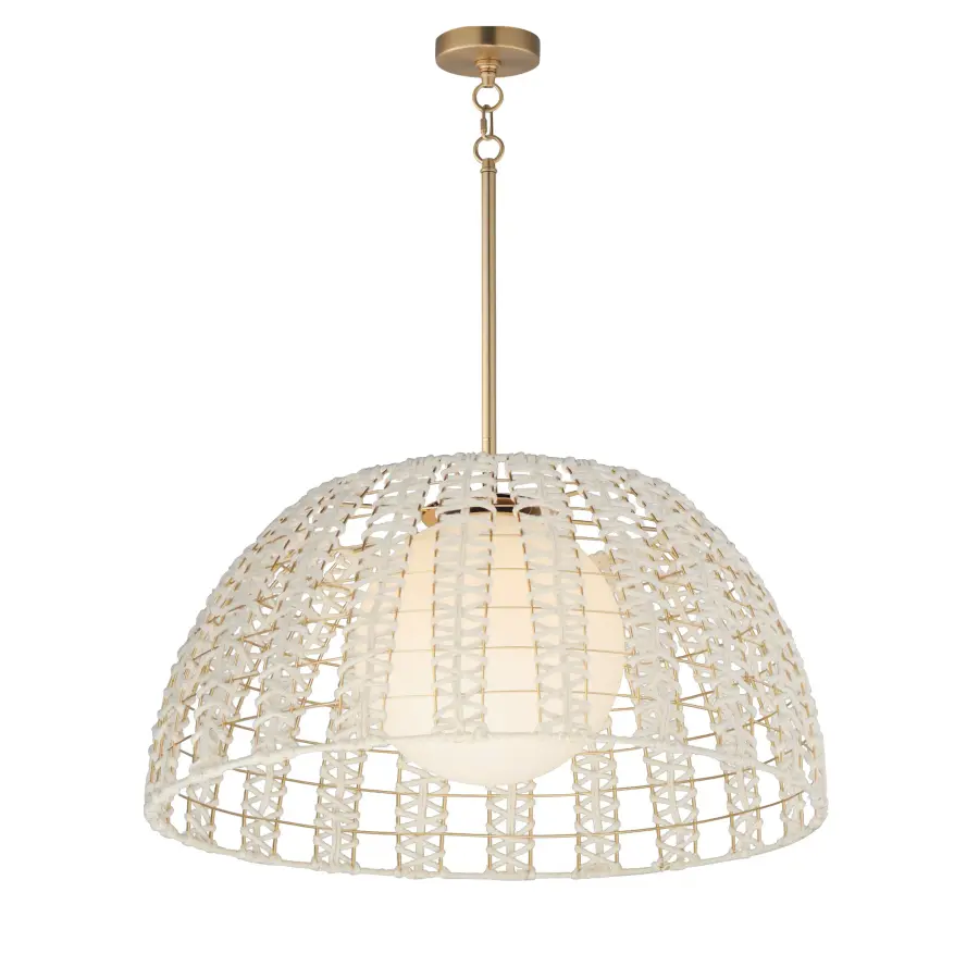 Macrame One Light Pendant in Gold - Image 1