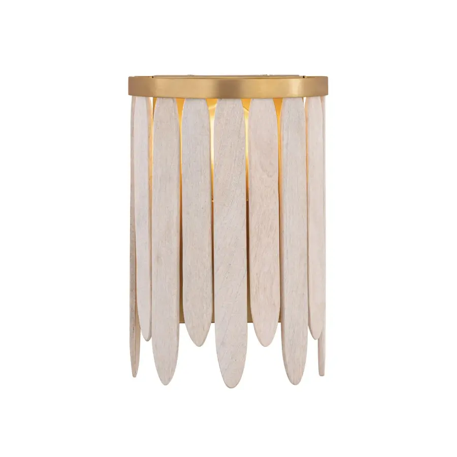 Marimba One Light Wall Sconce in Weathered White
