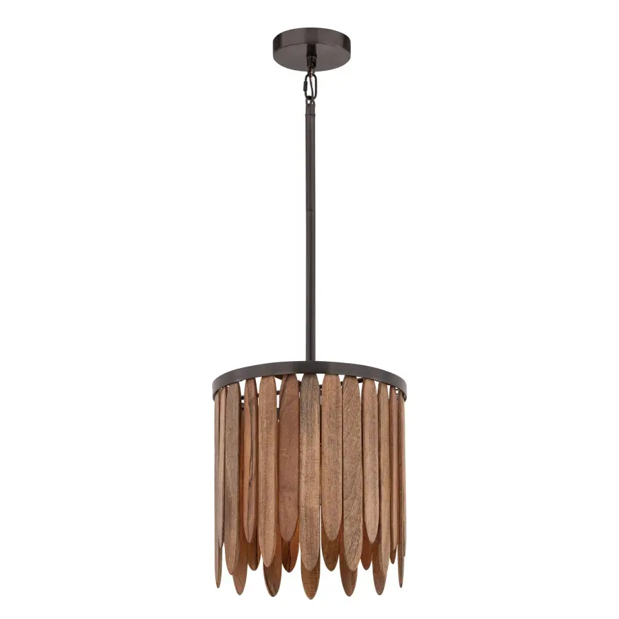 Marimba One Light Pendant in Walnut