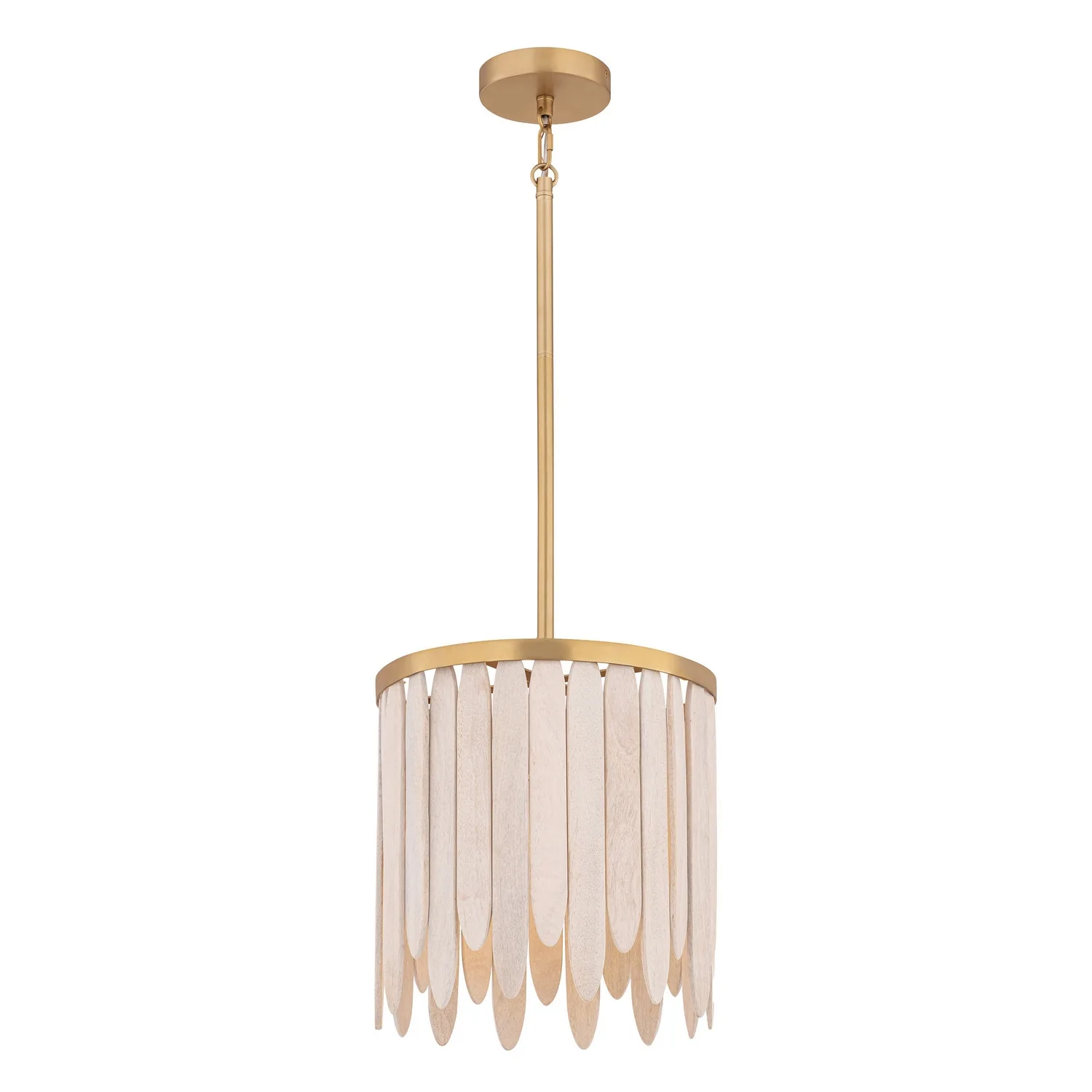 Marimba One Light Pendant in Weathered White