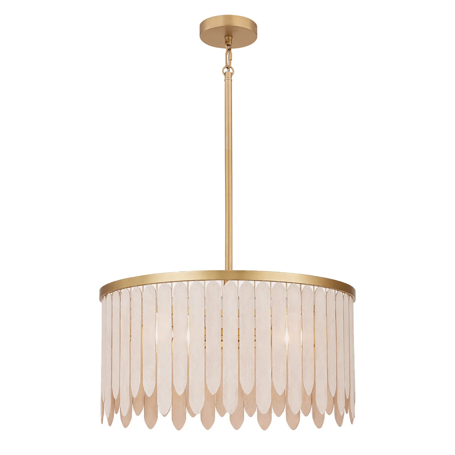 Marimba Four Light Pendant in Weathered White