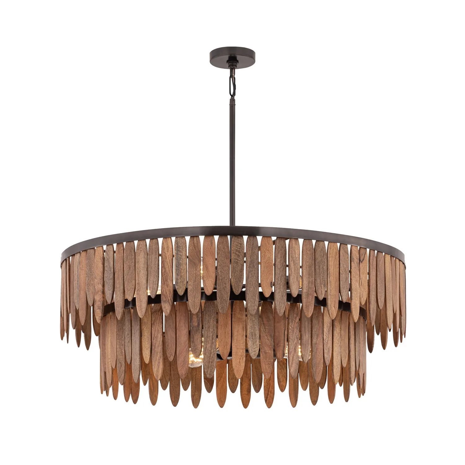 Marimba Seven Light Pendant in Walnut