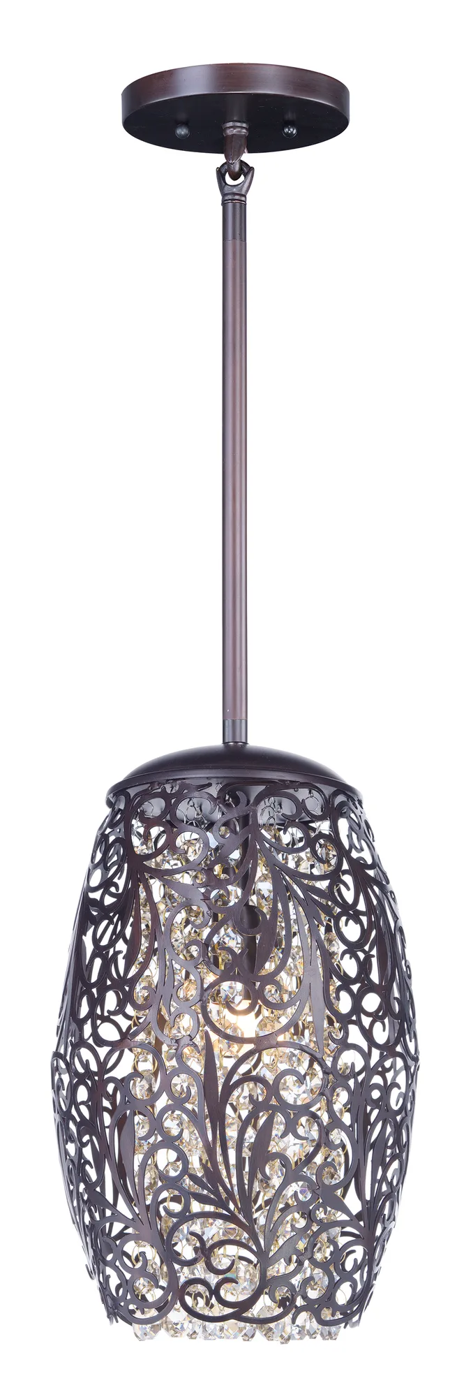 Arabesque One Light Mini Pendant in Oil Rubbed Bronze