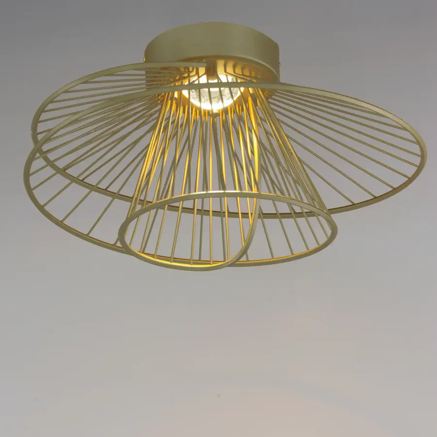 Zeta LED Flush Mount in Natural Aged Brass - Image 4