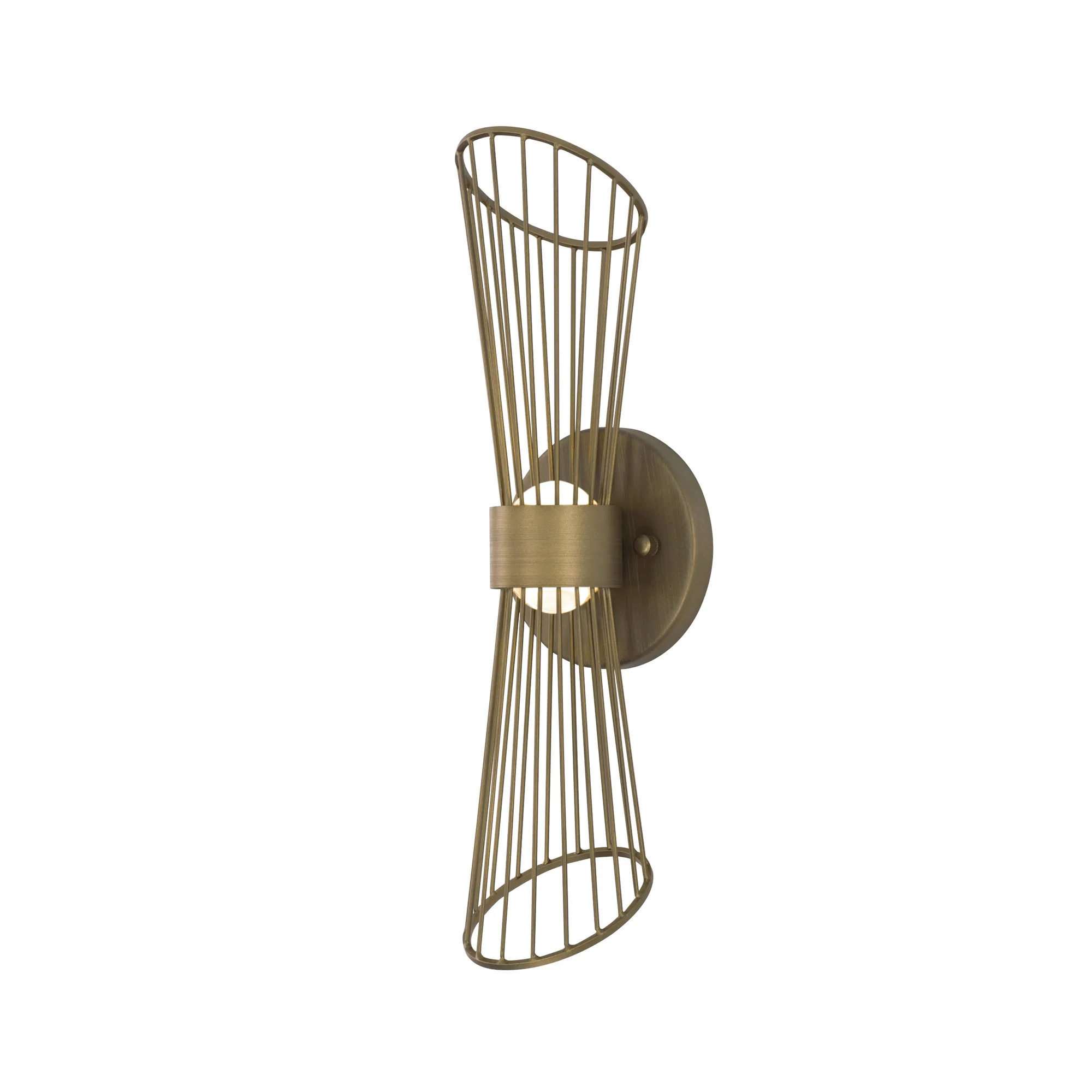 Zeta LED Wall Sconce in Natural Aged Brass