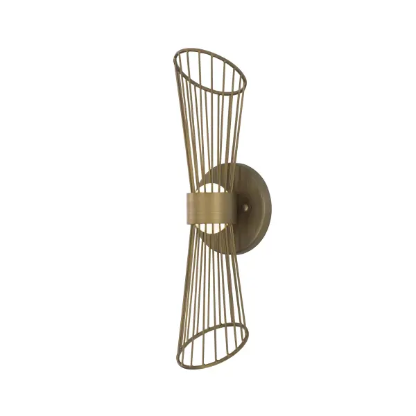 Zeta LED Wall Sconce in Natural Aged Brass - Image 1