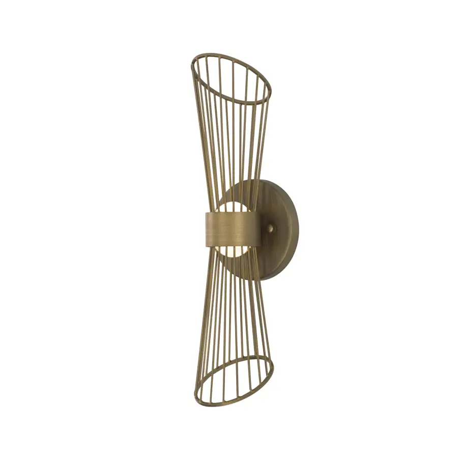 Zeta LED Wall Sconce in Natural Aged Brass - Image 1