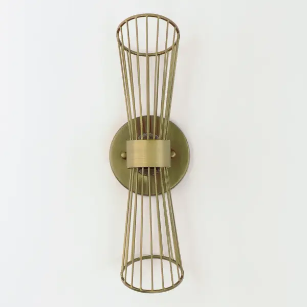 Zeta LED Wall Sconce in Natural Aged Brass - Image 2