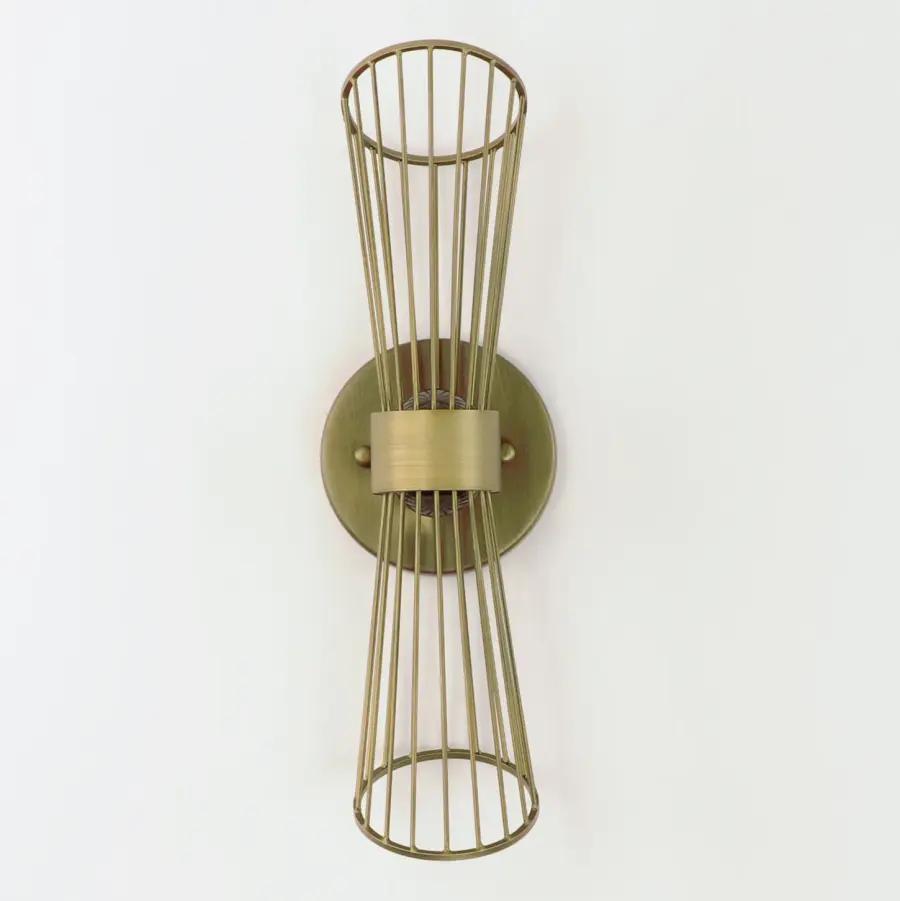 Zeta LED Wall Sconce in Natural Aged Brass - Image 2
