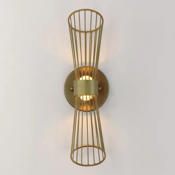 Zeta LED Wall Sconce in Natural Aged Brass - Image 3