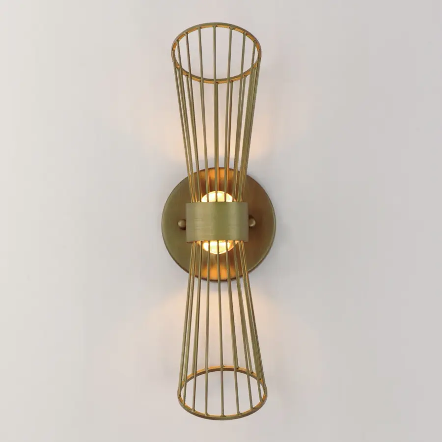 Zeta LED Wall Sconce in Natural Aged Brass - Image 3